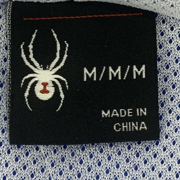 Men's Spyder Full Zip Hooded Optic Water Resistant Jacket Royal Blue Medium NWT - Picture 4 of 6